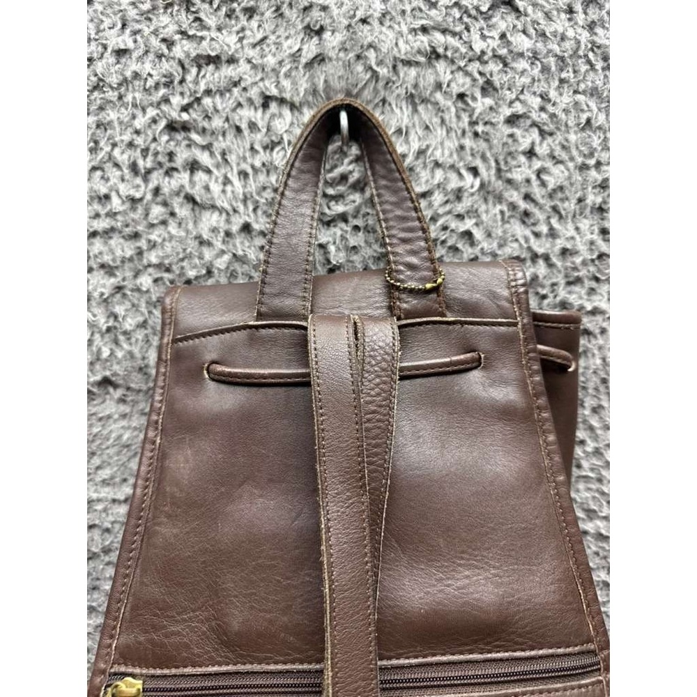 Vintage Coach K3H-9791 Women's Leather Turn-Lock‎ Daypack Backpack Dark Brown - Picture 4 of 11